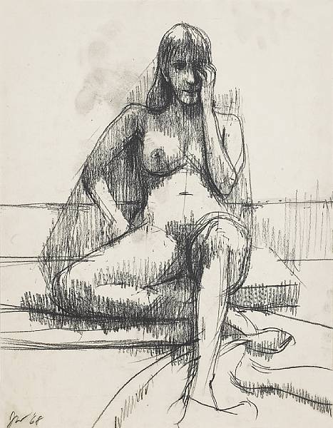 Appraisal: James Weeks American - Untitled Female Nude initialed and dated