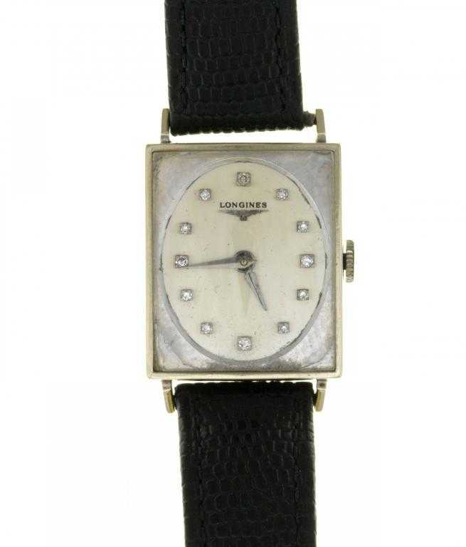 Appraisal: A LONGINES WHITE GOLD WRISTWATCH REF - calibre No the