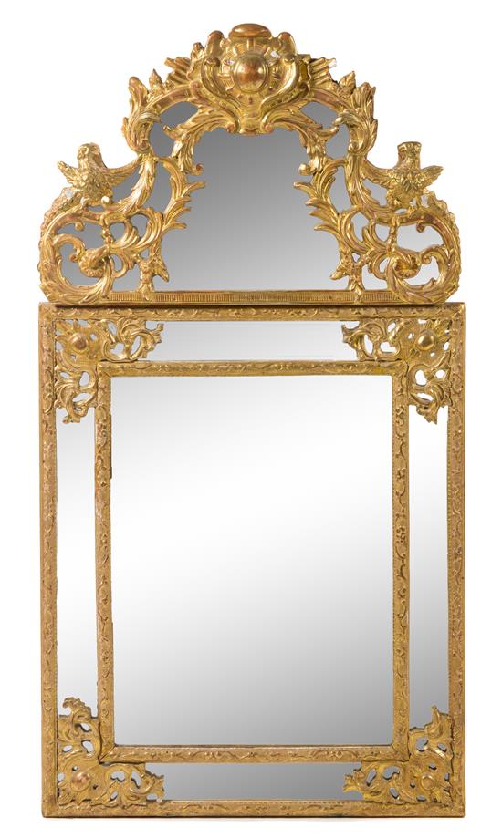 Appraisal: Sale Lot A Continental Giltwood Mirror th century the mirrored