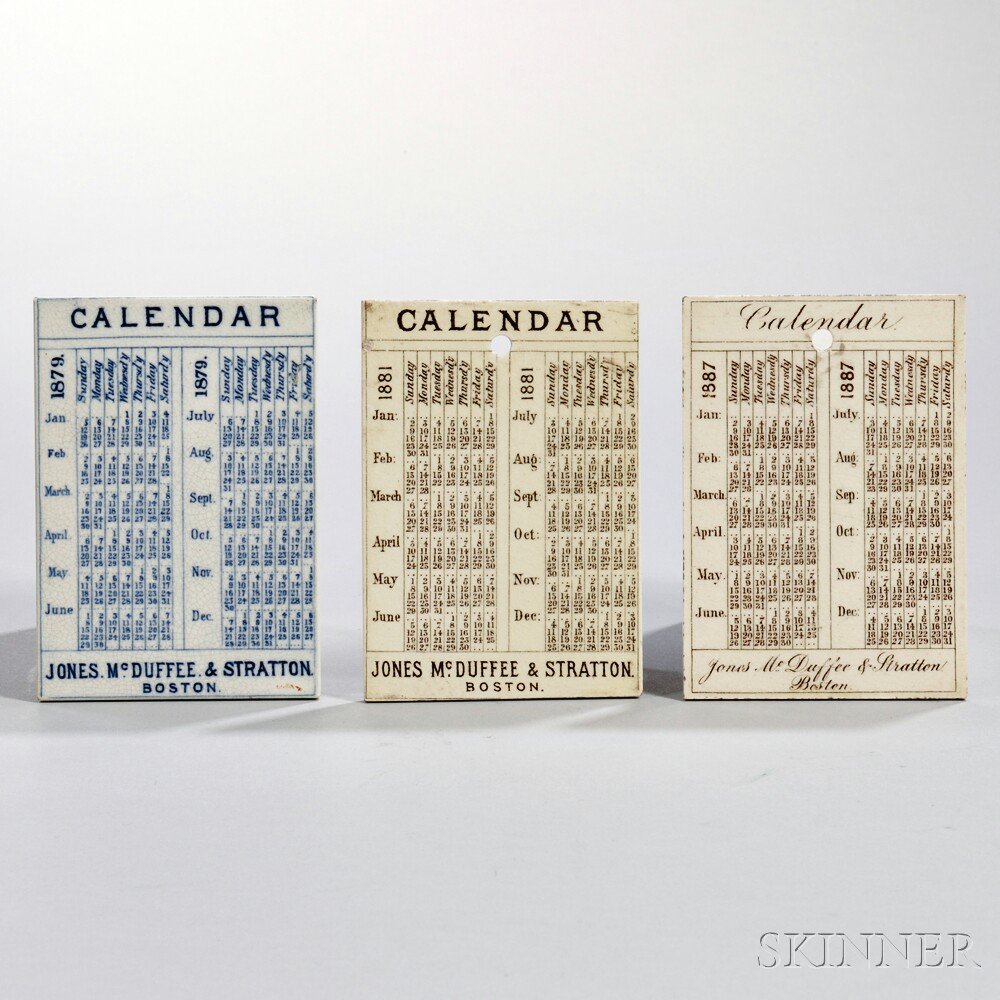 Appraisal: Thirty-nine Wedgwood Queen's Ware Calendar Tiles England th and th