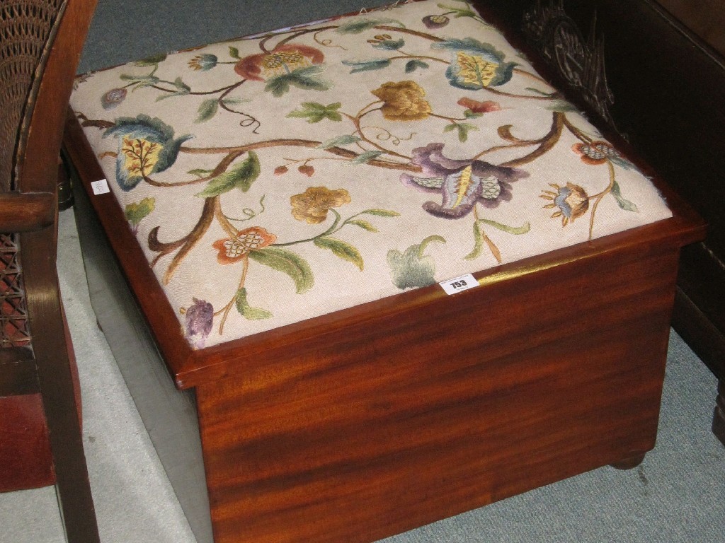 Appraisal: Upholstered storage box