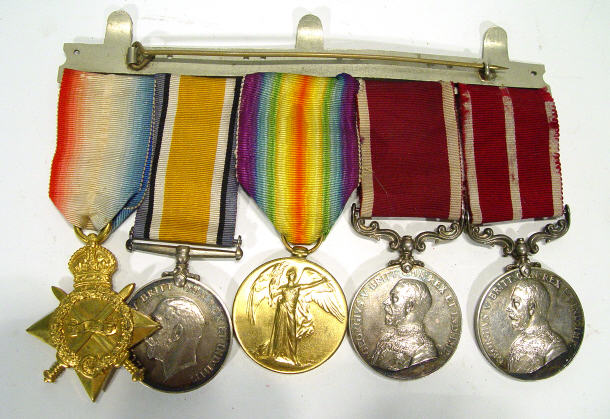 Appraisal: World War I Military medal group comprising - Star -