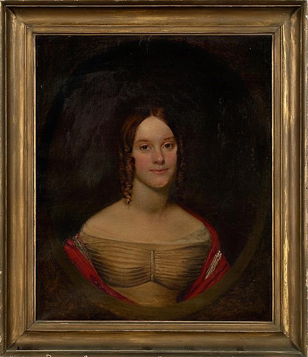 Appraisal: REMBRANDT PEALE ATTRIBUTED PORTRAIT of Mary Francis Wheeler Boston Massachusetts