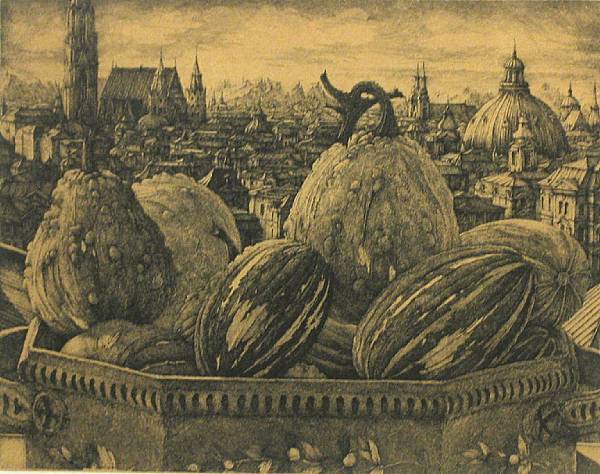 Appraisal: Erik Desmazi res born Coloquintes Etching printed on chine coll