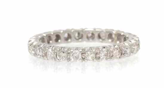 Appraisal: An Karat White Gold and Diamond Eternity Band Ring consisting