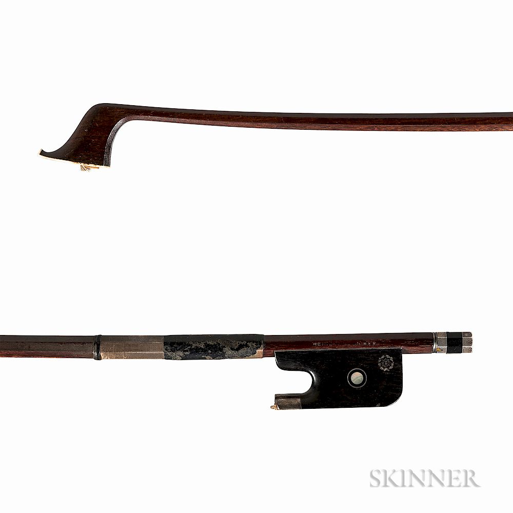 Appraisal: Silver-mounted Violoncello Bow Heinz D lling Silver-mounted Violoncello Bow Heinz