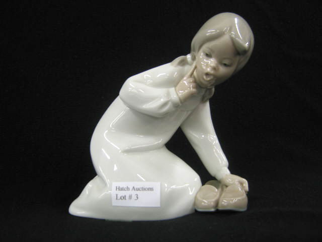 Appraisal: Lladro Porcelain Figurine Girl with Slippers excellent