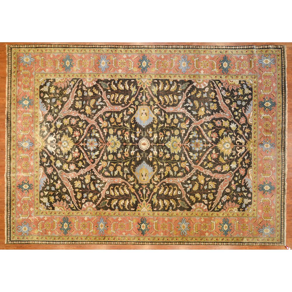 Appraisal: Indo Heriz Carpet India x Ethan Allen Modern hand-knotted wool