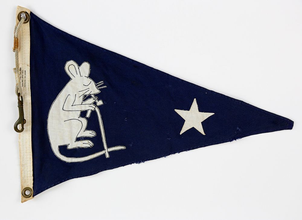 Appraisal: Vintage Nantucket Wharf Rat Club Burgee Flag s Vintage Nantucket