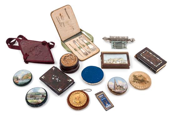 Appraisal: Sale Lot A Collection of Pin Disks and Needle Cases