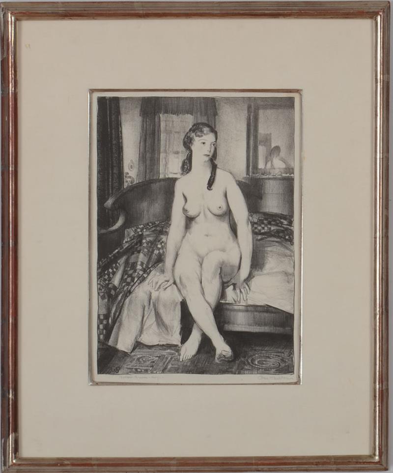 Appraisal: George Bellows - Morning Nude on Bed Mason Lithograph on