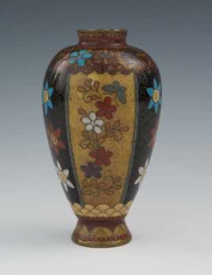 Appraisal: A Miniature Goldstone Cloisonne Vase Baluster shaped on flared base