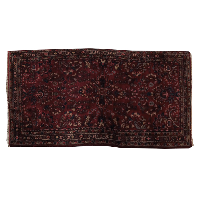 Appraisal: Persian Sarouk rug c floral design on a red field