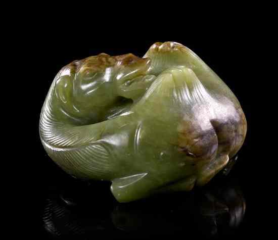 Appraisal: A Jade Toggle of a Bactrian Camel depicted in a