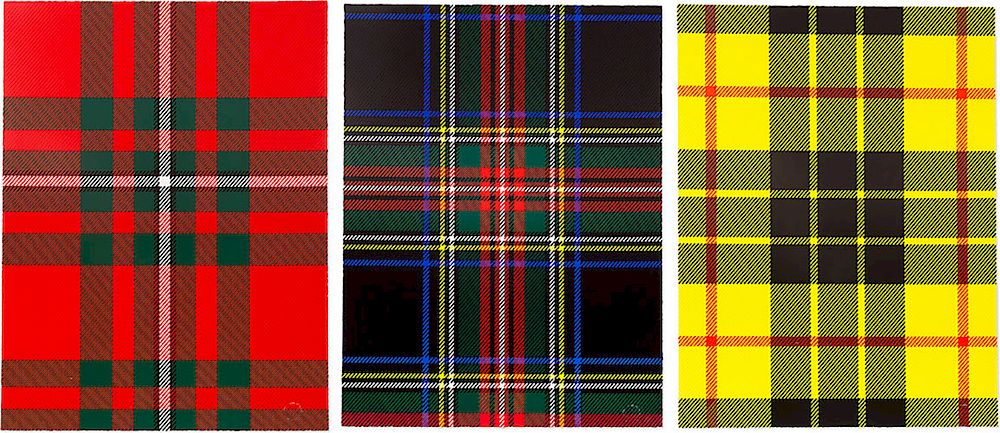 Appraisal: SARAH CHARLESWORTH Tartan Set of Photolithographs Framed x inches each