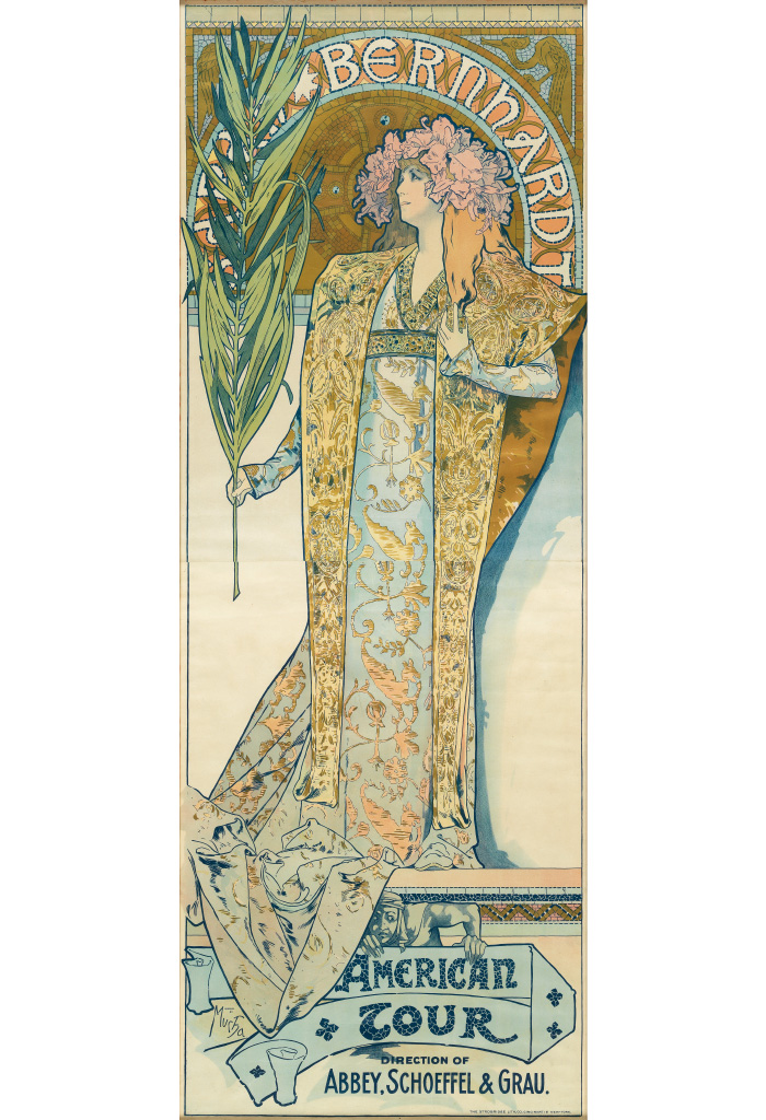 Appraisal: ALPHONSE MUCHA - SARAH BERNHARDT AMERICAN TOUR x inches x