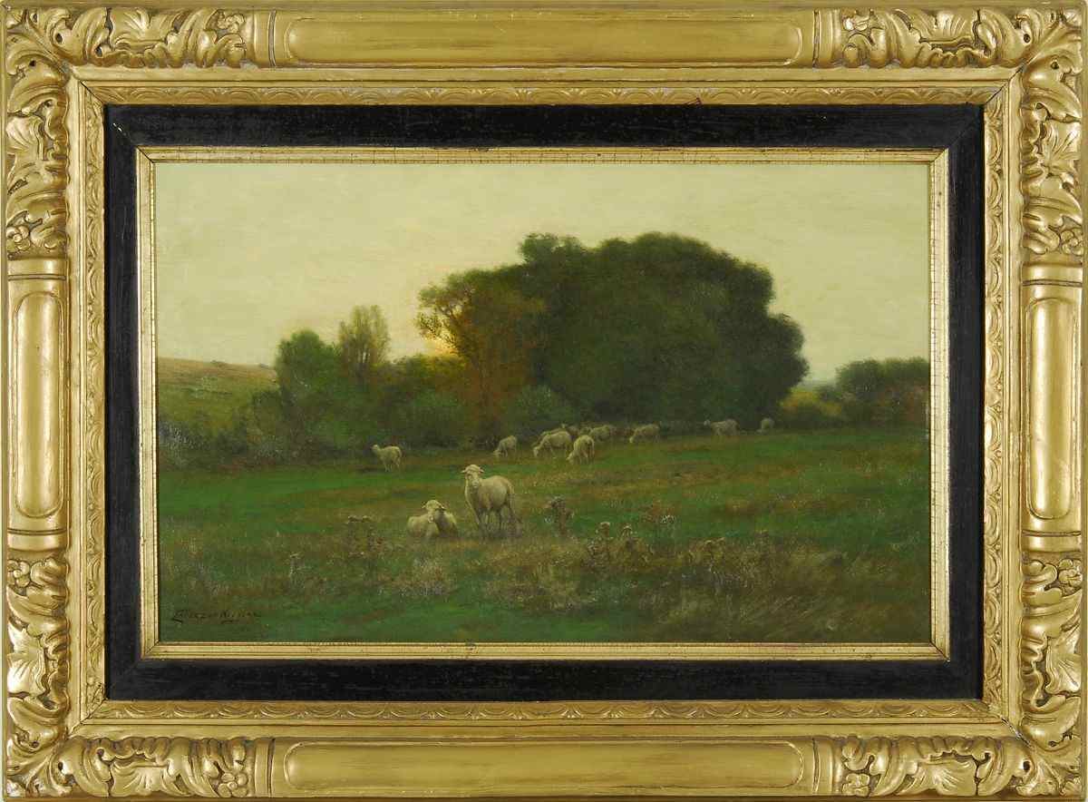 Appraisal: CARLETON WIGGINSAmerican - Sheep in a Meadow'' Signed lower left