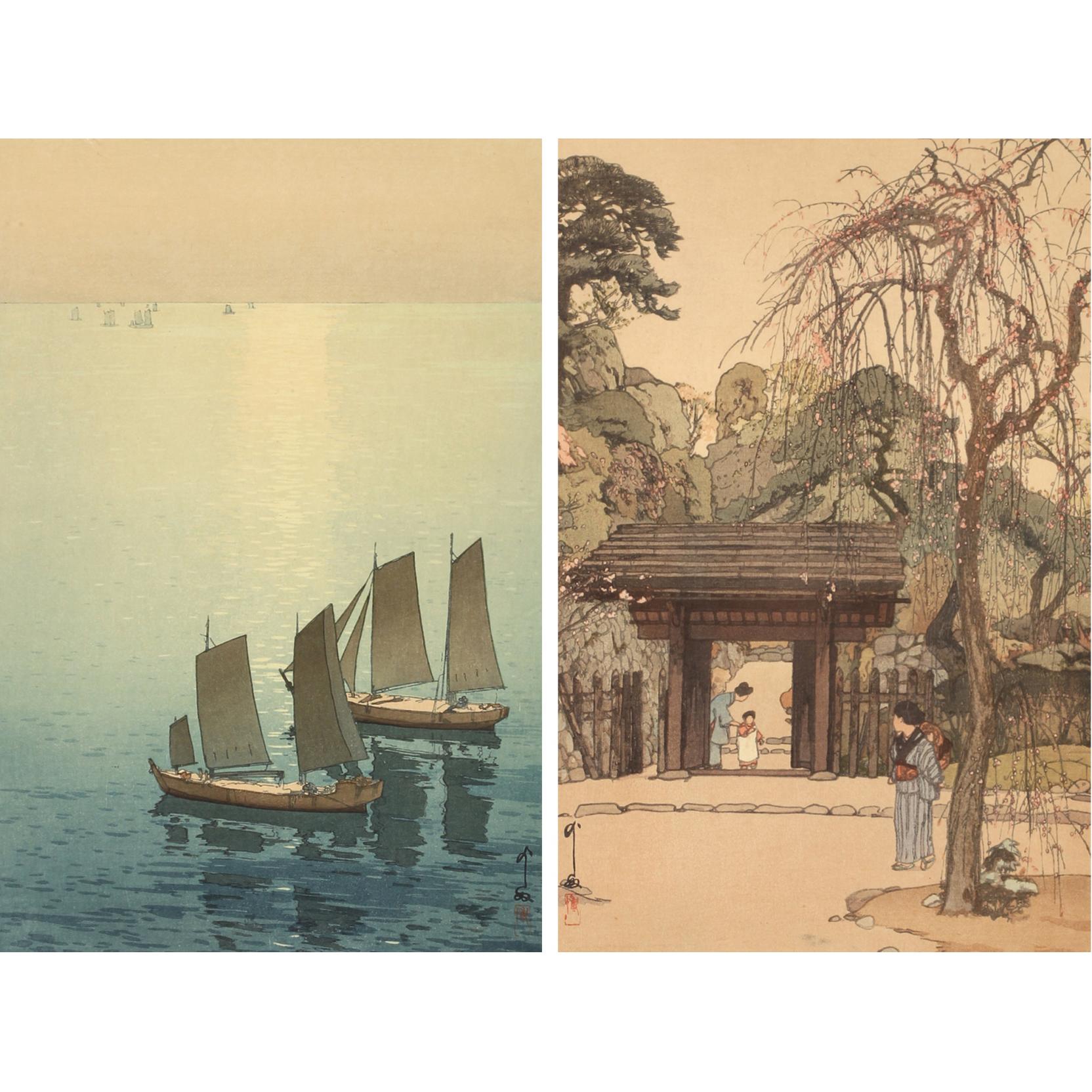 Appraisal: Hiroshi Yoshida - Two Japanese Woodblocks the first is inscribed