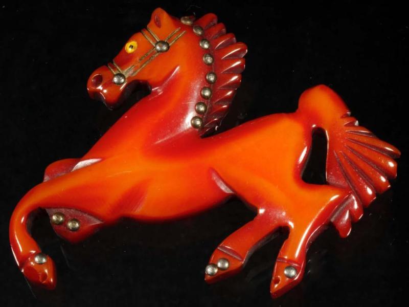 Appraisal: Bakelite Horse Pin Description No scratches or breaks Condition Excellent