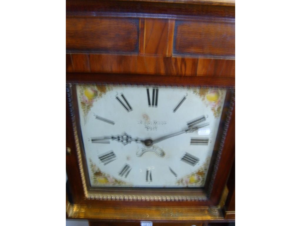 Appraisal: A th century oak cottage longcase clock with cross banded