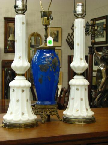 Appraisal: Group of Three Vintage Table Lamps including a pair of