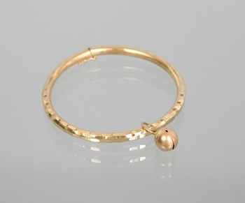 Appraisal: A k Gold Baby's Bangle k yellow gold baby's bangle