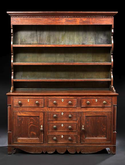 Appraisal: English Oak Welsh Dresser late th century the molded and