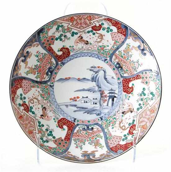 Appraisal: Japanese Imari porcelain charger late th early th century wide