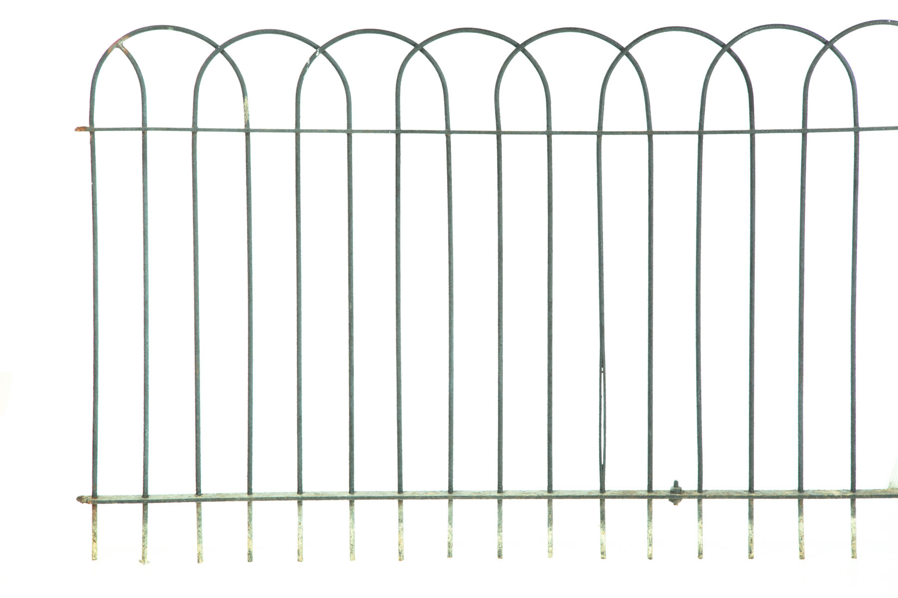 Appraisal: IRON FENCE American late th-early th century Simple rods bent