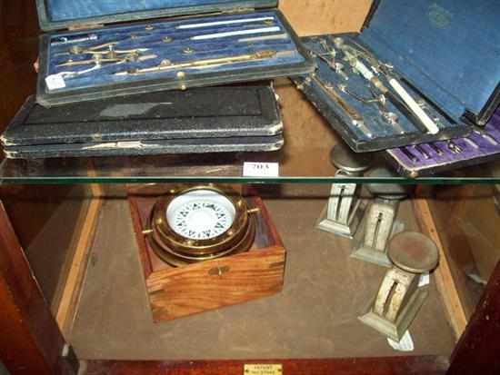 Appraisal: A COLLECTION OF ASSORTED ITEMS INCLUDING ANTIQUE ARCHITECT SET COMPASS