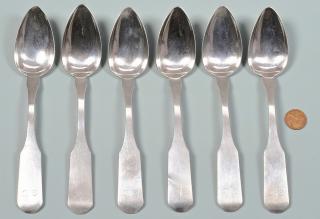 Appraisal: B B Marsh Ky Coin Silver Dessert Spoons Kentucky Coin