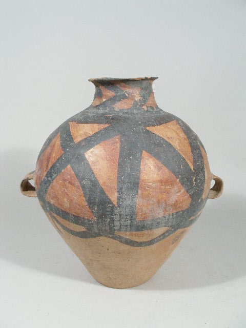 Appraisal: Chinese Neolithic Storage Jar Machang Culture - BC double handled