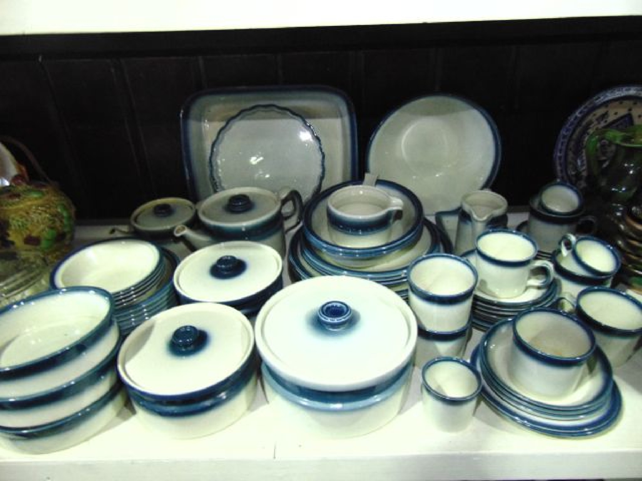 Appraisal: An extensive collection of Wedgwood Blue Pacific pattern dinner and