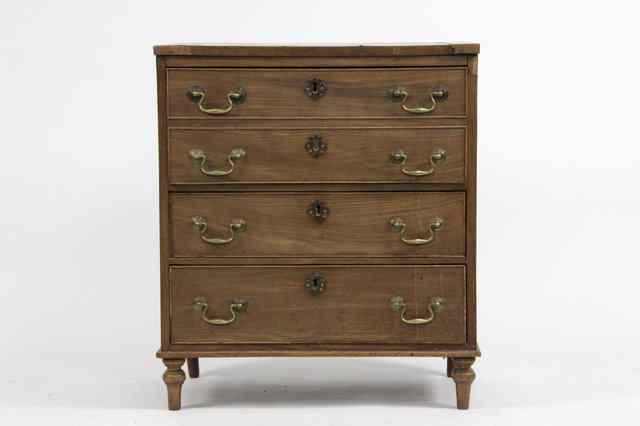 Appraisal: A mahogany converted commode chest now with three drawers on