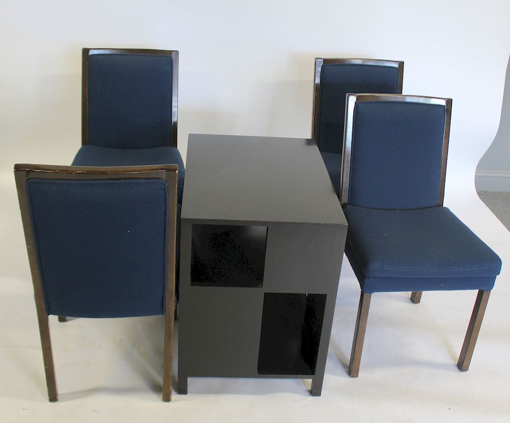 Appraisal: MIDCENTURY Dunbar Set Of Chairs An End Table From a