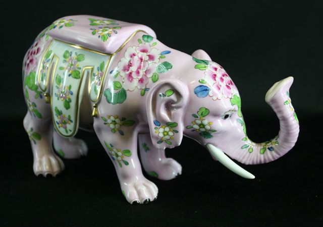 Appraisal: A Dresden porcelain figure of a pink elephant cm high