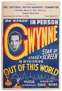 Appraisal: Gwynne Jack On Stage In Person Gwynne Chicago Globe Poster