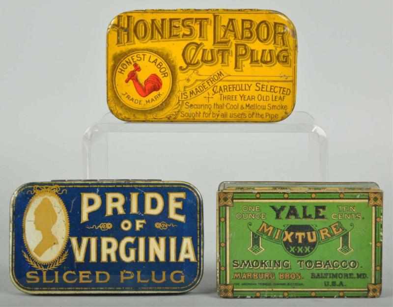 Appraisal: Lot of Small Tobacco Tins Description Includes Yale Mixture Pride