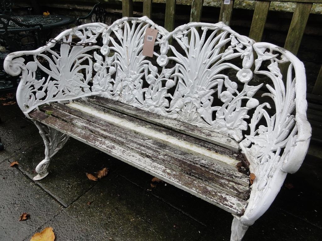 Appraisal: A Victorian style cast aluminium garden bench with shaped outline