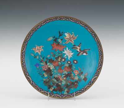 Appraisal: A Chinese Cloisonne Charger Unmarked with the image of a