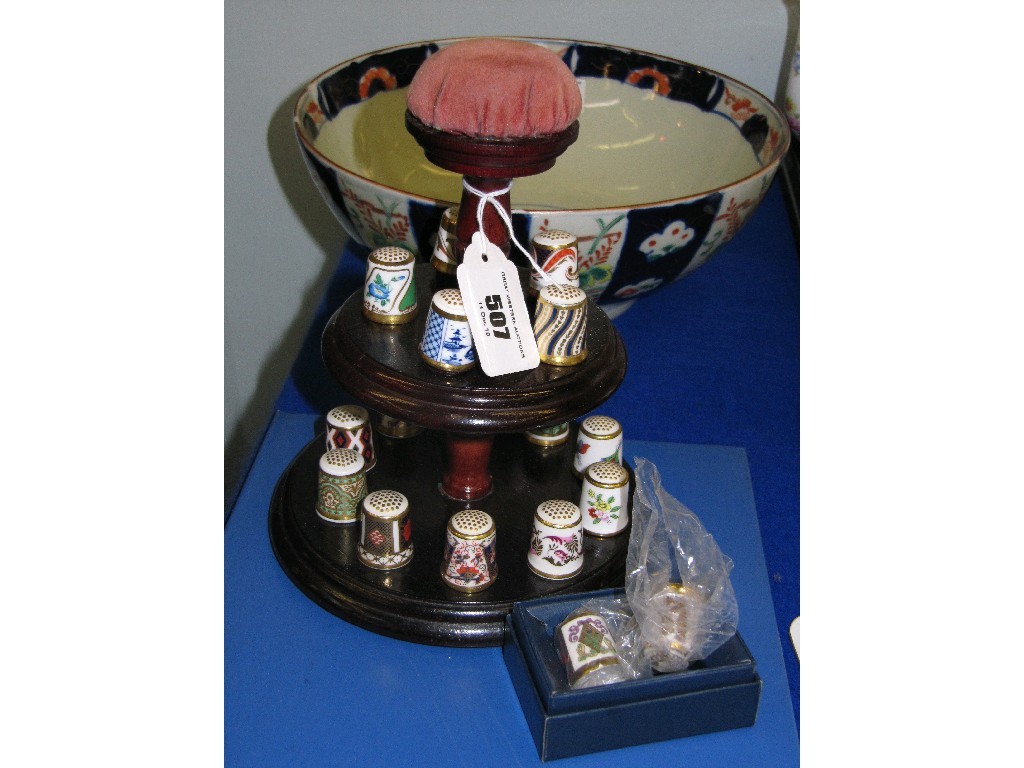 Appraisal: Royal Crown Derby historical collection of fifteen thimbles and a