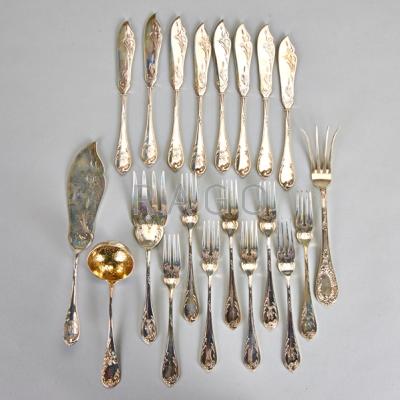 Appraisal: SILVER FLATWARE GERMANY ca Twenty Items Eighteen piece fish service