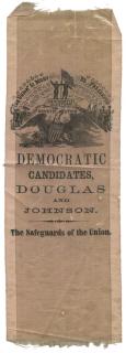 Appraisal: Douglas Stephen F Douglas and John Silk Campaign Ribbon Democratic