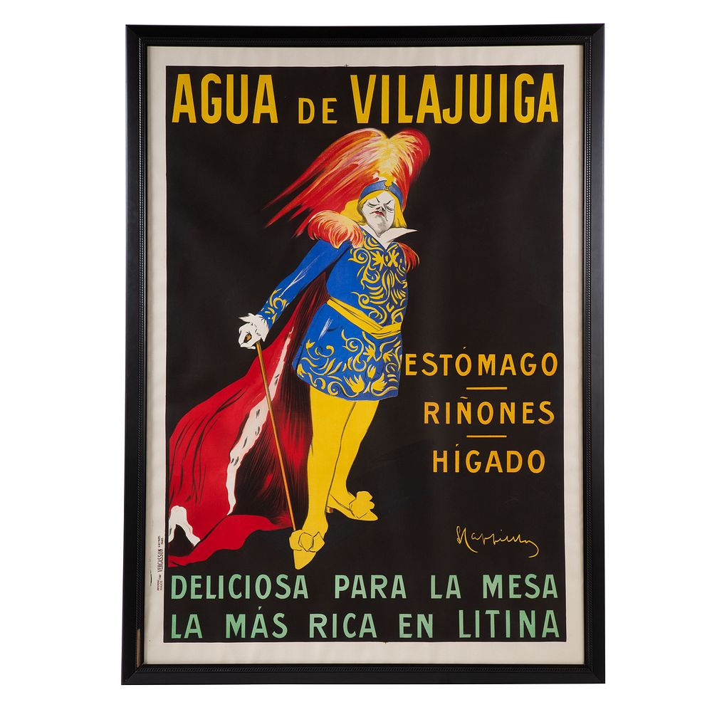 Appraisal: Leonetto Cappiello Aqua de Vilajuiga poster Italian - Vintage one