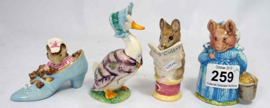 Appraisal: Beswick Beatrix Potter Figures Jemima Puddle Duck Old Woman who