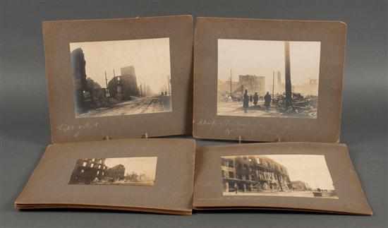 Appraisal: Photographs Ten vintage prints depicting the Baltimore Fire February and