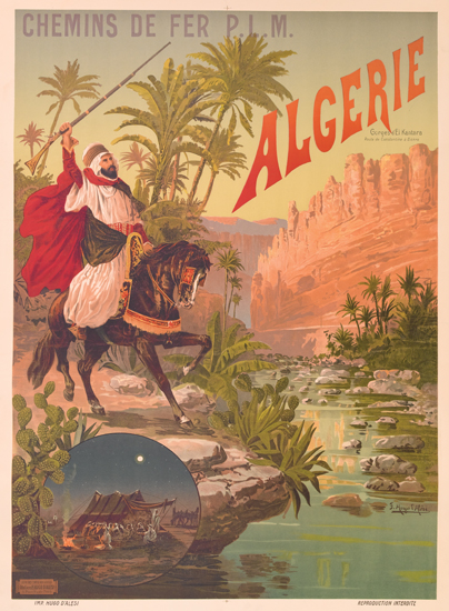 Appraisal: F HUGO D'ALESI - ALGERIE CHEMINS DE FER x inches