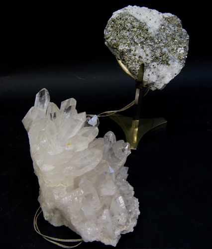 Appraisal: TWO NATURAL STONE FORMATION SPECIMENS water crystal from California L