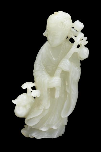 Appraisal: Good Chinese white jade grouping th century