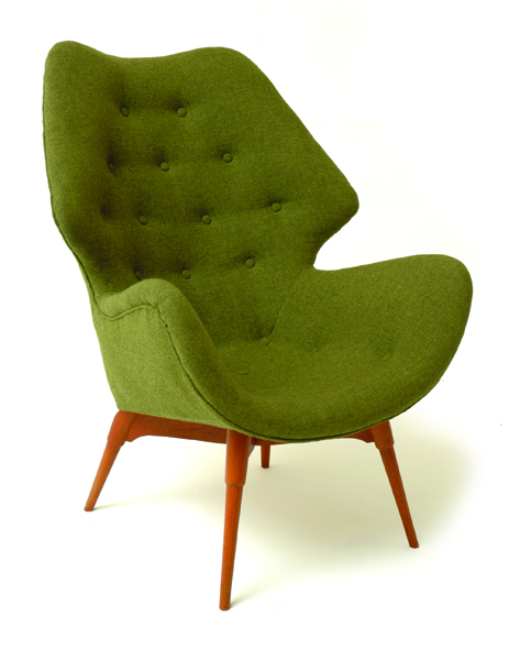 Appraisal: A GRANT FEATHERSTON B CONTOUR CHAIR Circa The contoured back